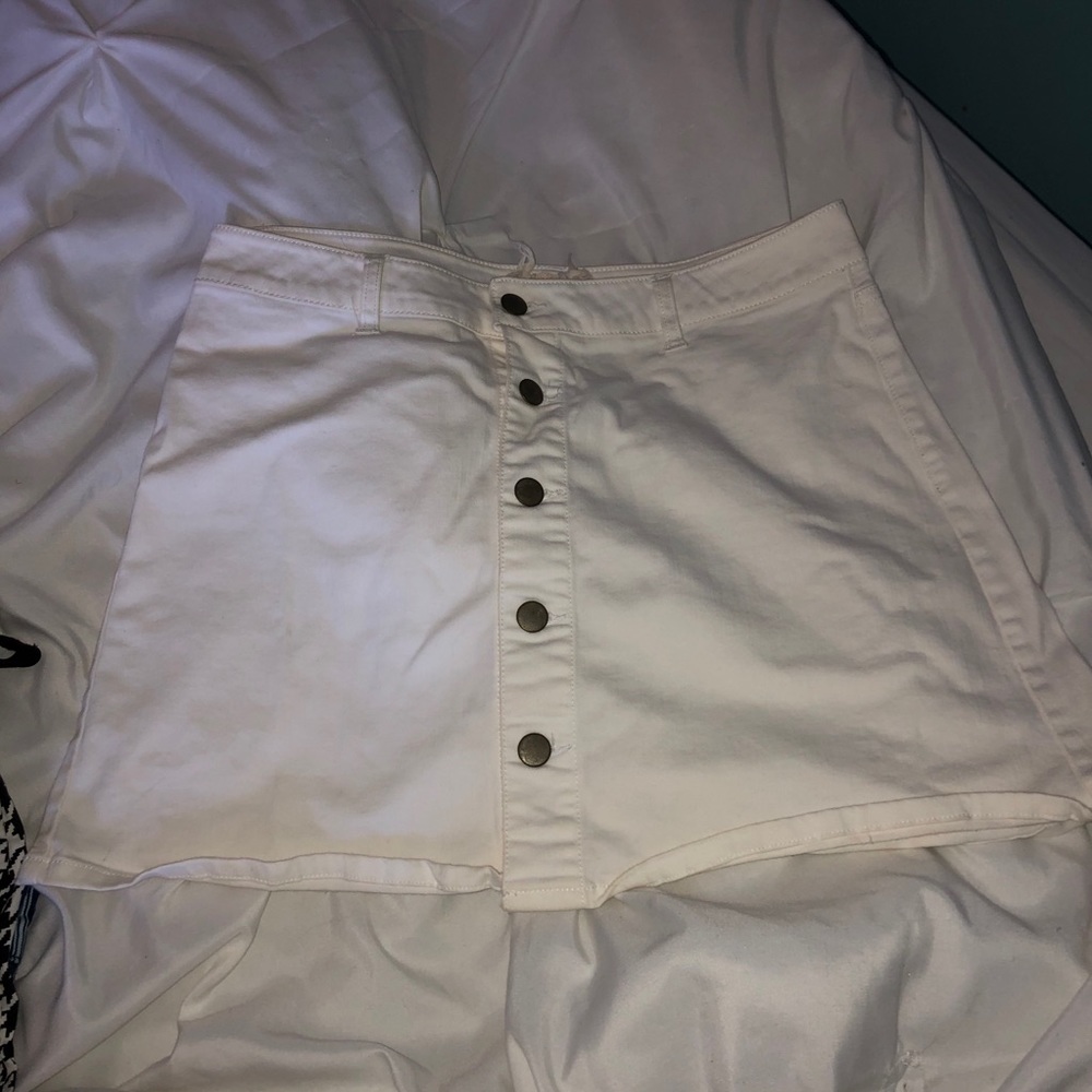 Altar’d State white button skirt